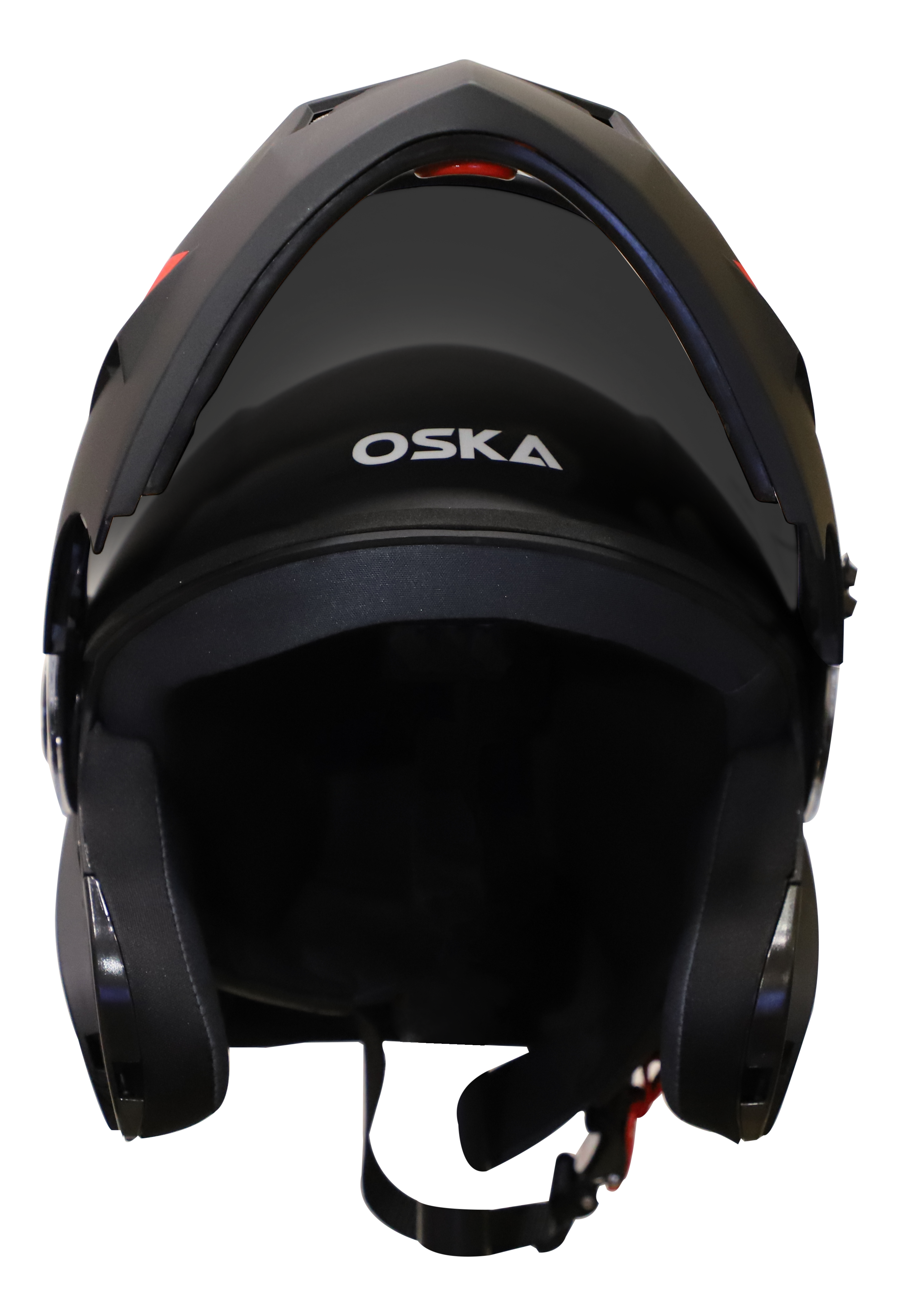 Steelbird SB-45 OSKA Flip Up Helmet With Reflective Graphics (Matt Black With Smoke Visor)